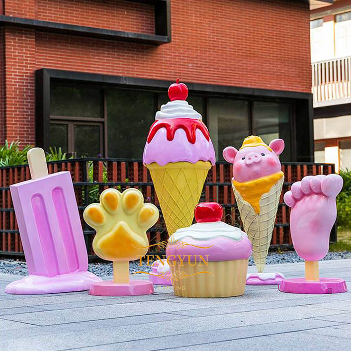 Outdoor decor large resin ice-lolly fiberglass ice cream sculpture (4)
