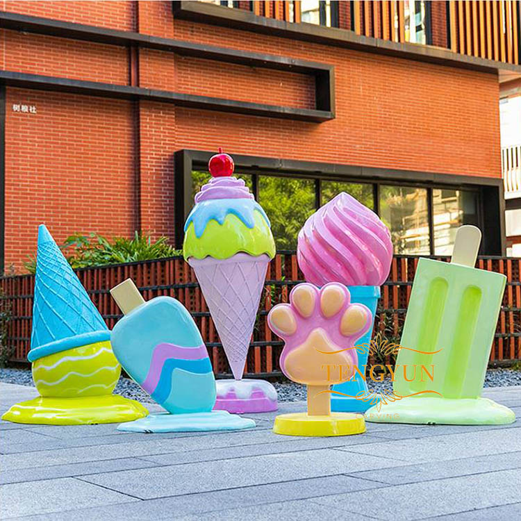 Outdoor decor large resin ice-lolly fiberglass ice cream sculpture (6)
