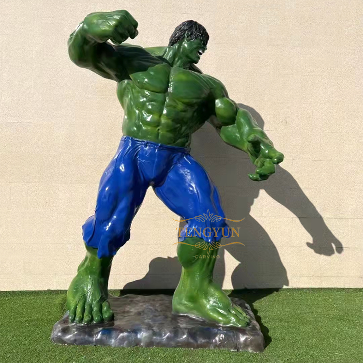 Popular resin hulk sculpture fiberglass life size hulk statue (1)