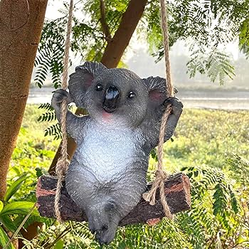 Resin-Koala-Bear-Garden-Statue-Swing-Figurine-Decor-Animal-Hanging-Sculpture-Landscape-Ornaments (1)