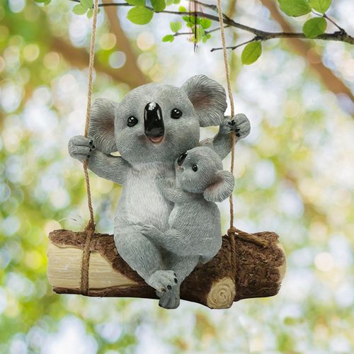Resin-Koala-Bear-Garden-Statue-Swing-Figurine-Decor-Animal-Hanging-Sculpture-Landscape-Ornaments (4)