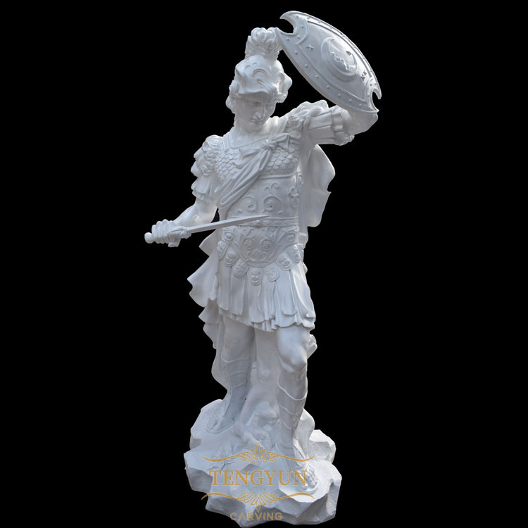 Resin warrior statue