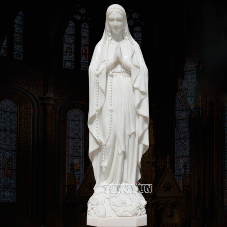 Small size marble Virgin Mary statue (7)