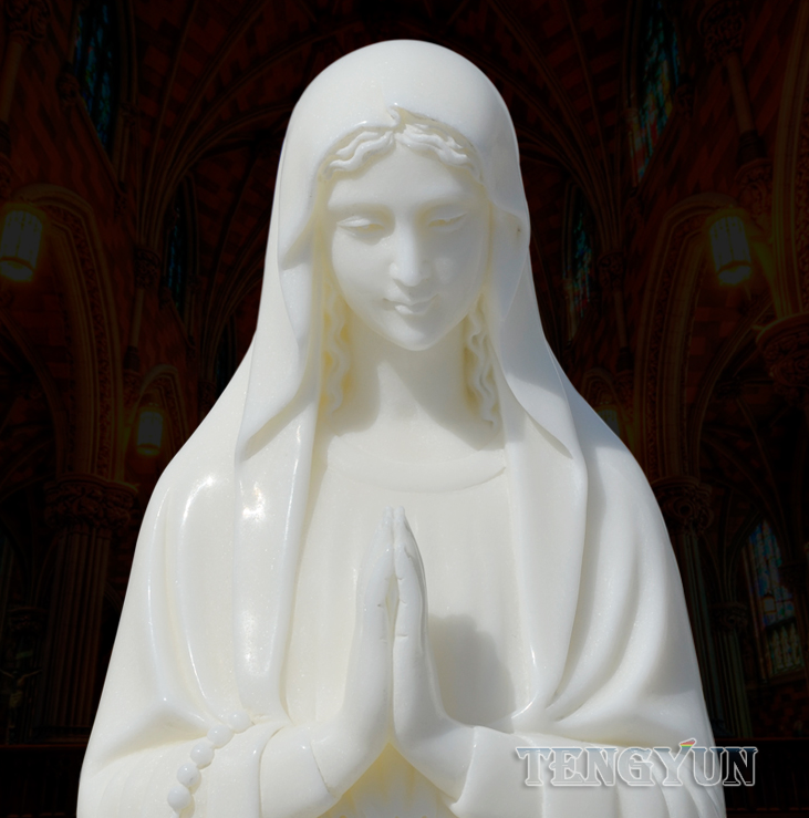 Small size marble virgin Mary statue (1)
