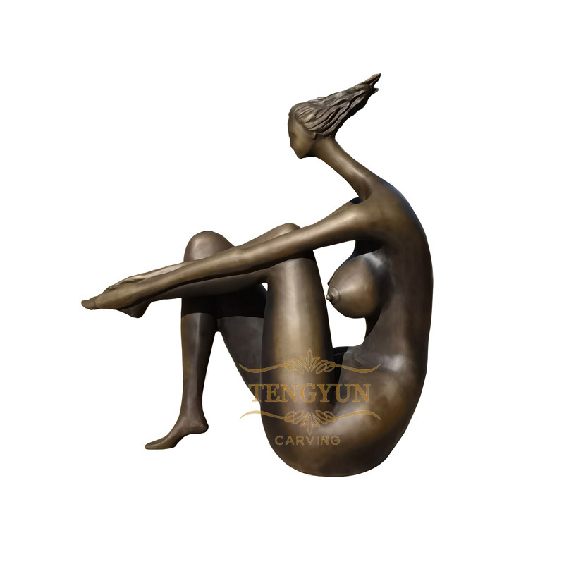 TENGYUN bronze abstract lady statue (1)