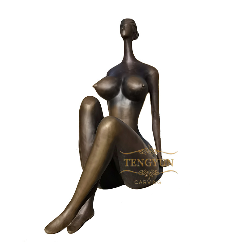 TENGYUN bronze female abstract statues (8)