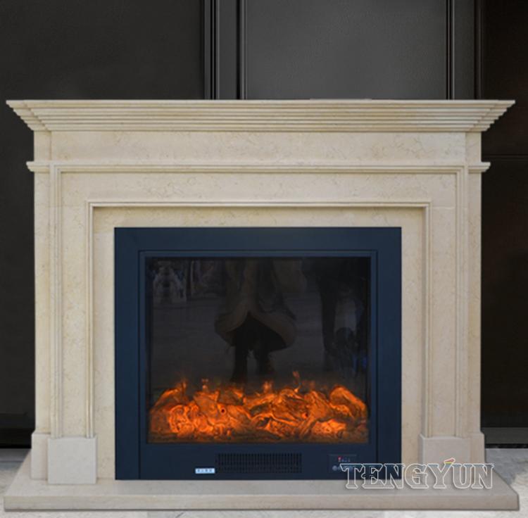 Tengyun Carving-Natural marble carved marble fireplace (1)