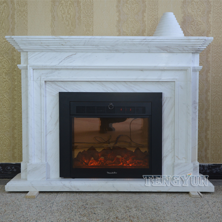 Tengyun Carving-Natural marble carved marble fireplace (3)