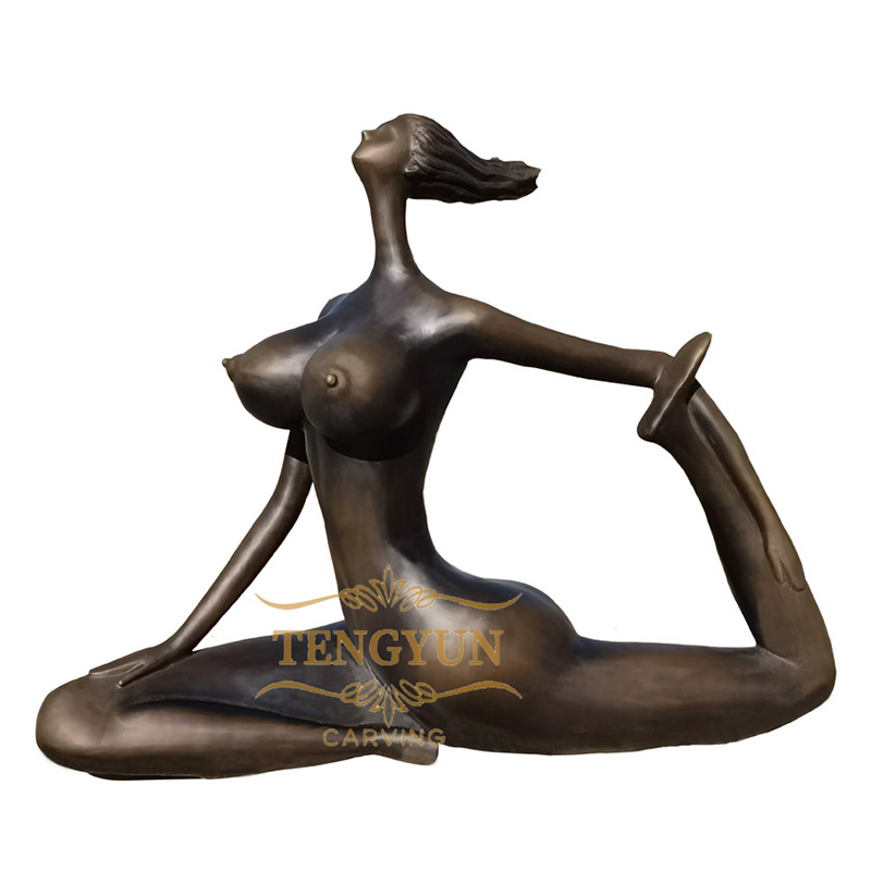 Tengyun abstract nude yoga female sculpture (1)