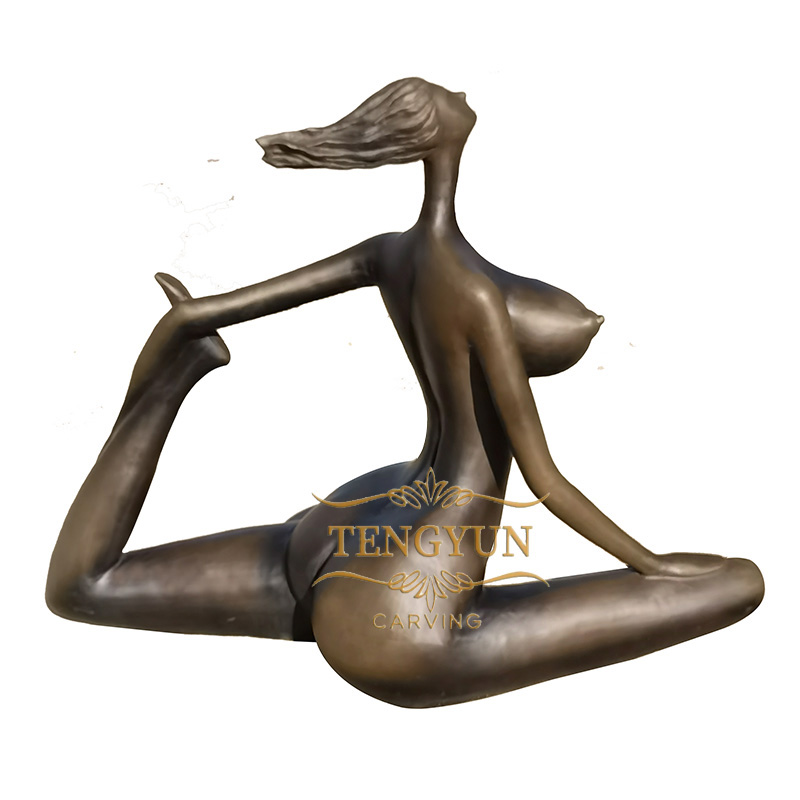 Tengyun abstract nude yoga female sculpture (2)