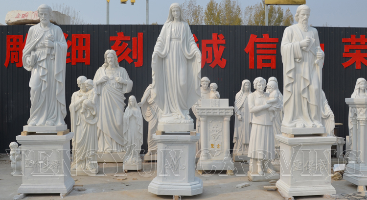 Tengyun marble statues for church decoration
