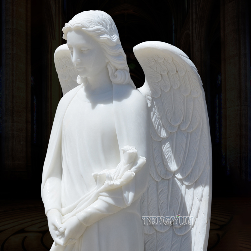 White marble angel statue (2)