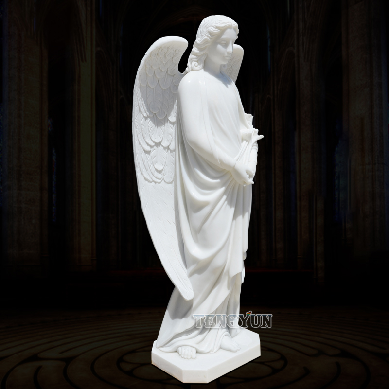 White marble angel statue (3)