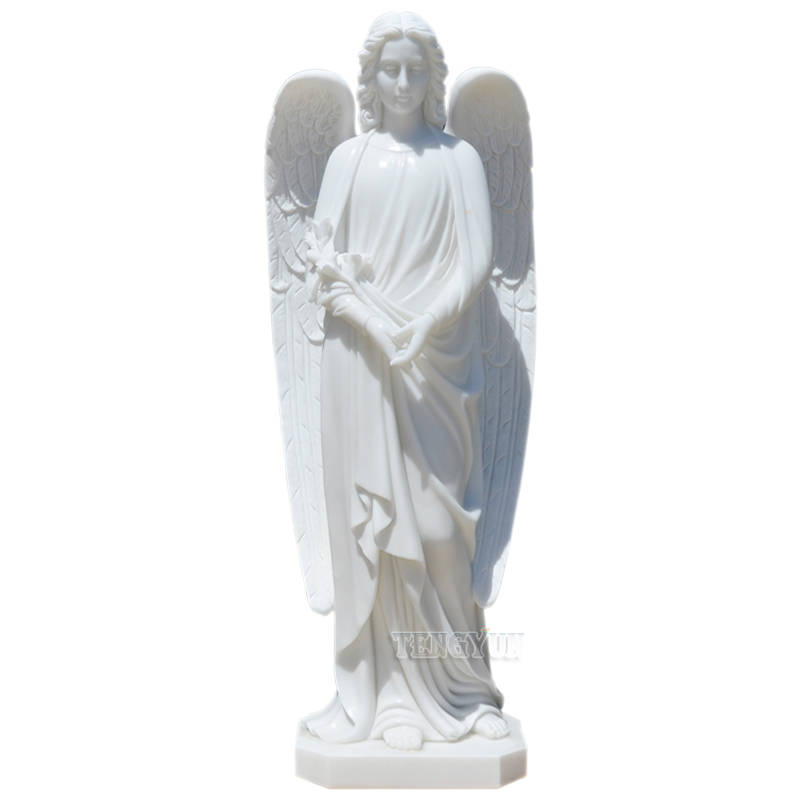 White marble angel statue (5)