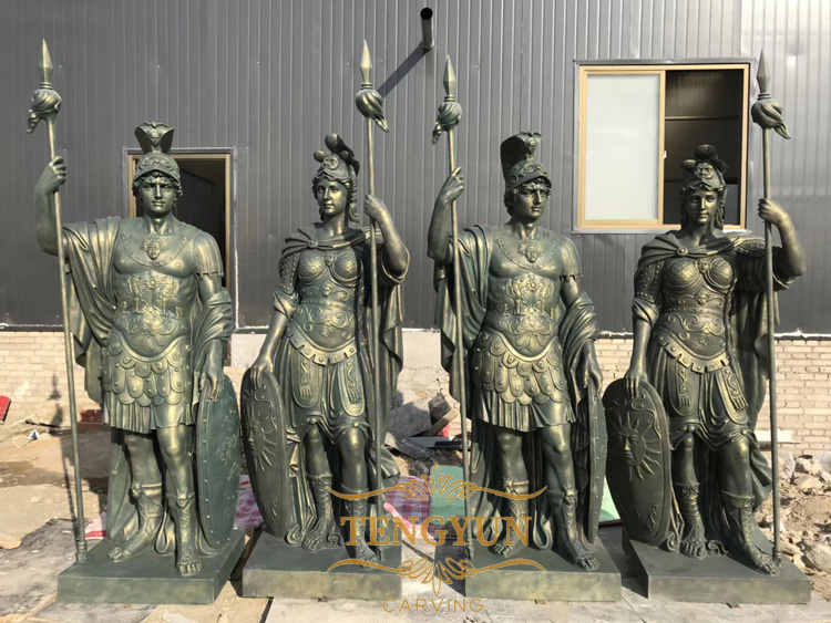 antique warrior statue