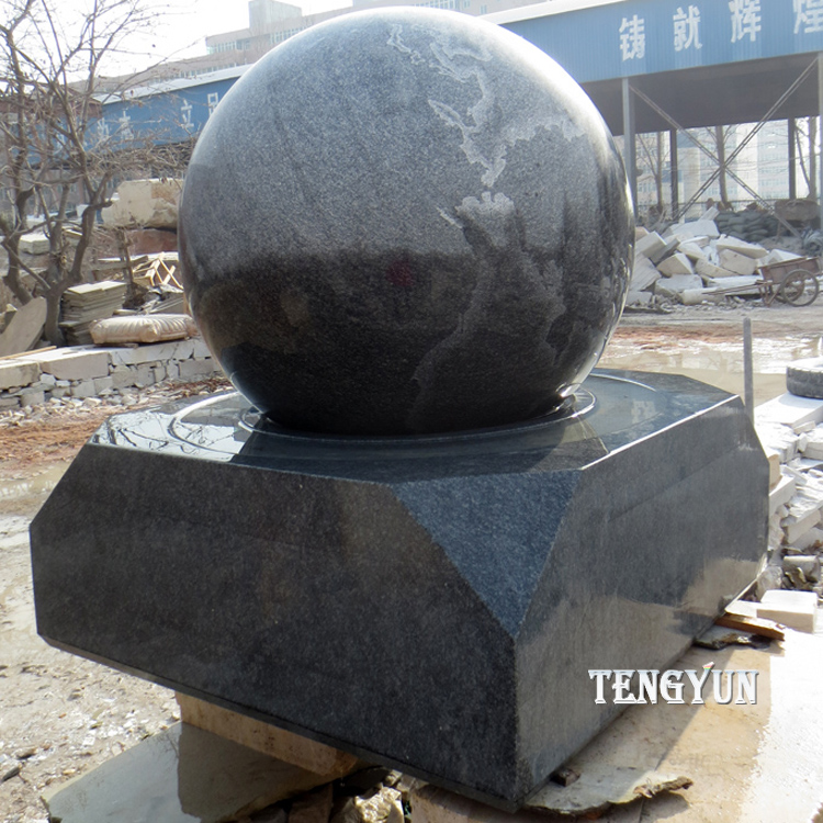 black granite floating sphere globe fountain (21)