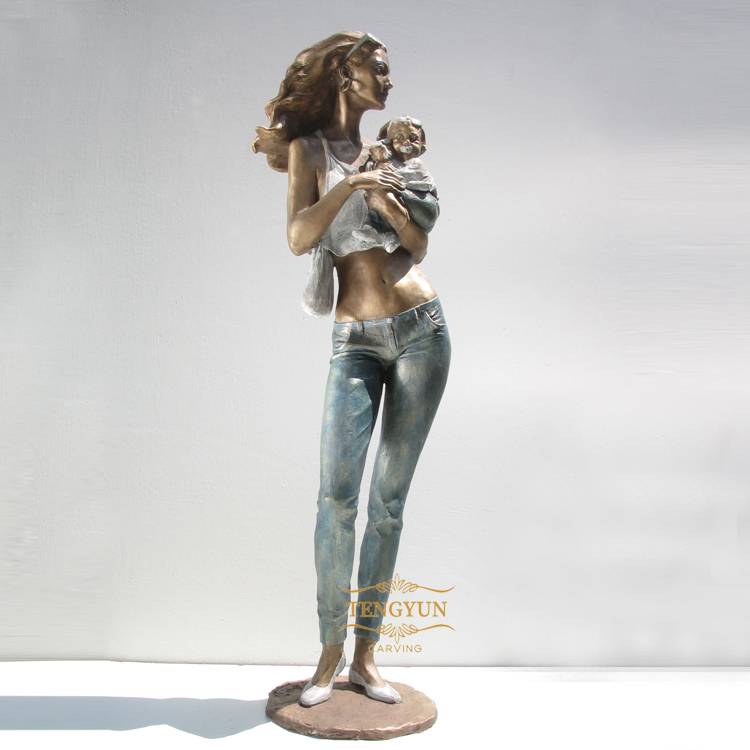 bronze female statues (2)