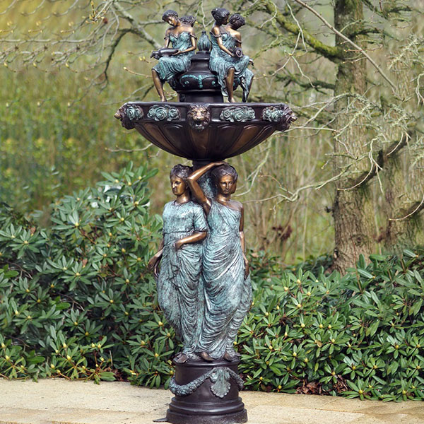 bronze lady fountain