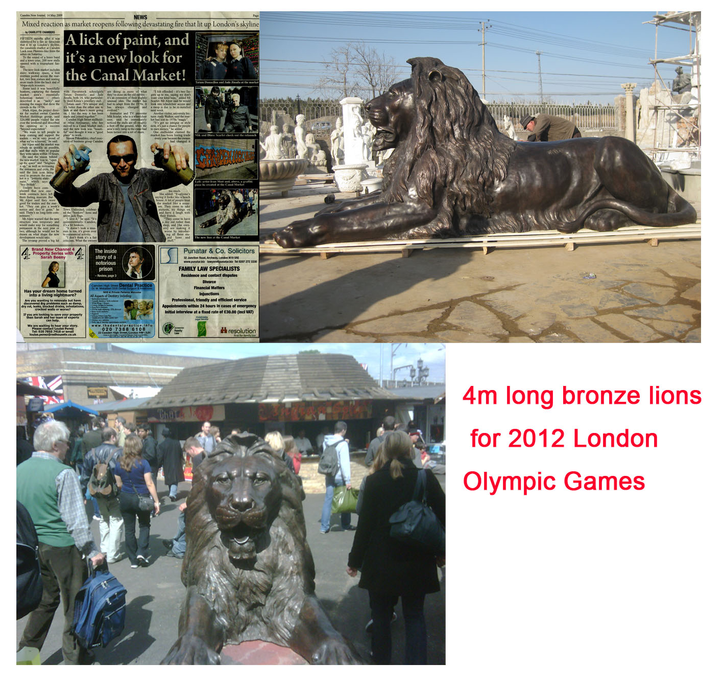 bronze lion for Olympic Games