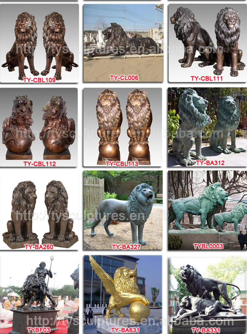 bronze lion statues (7)