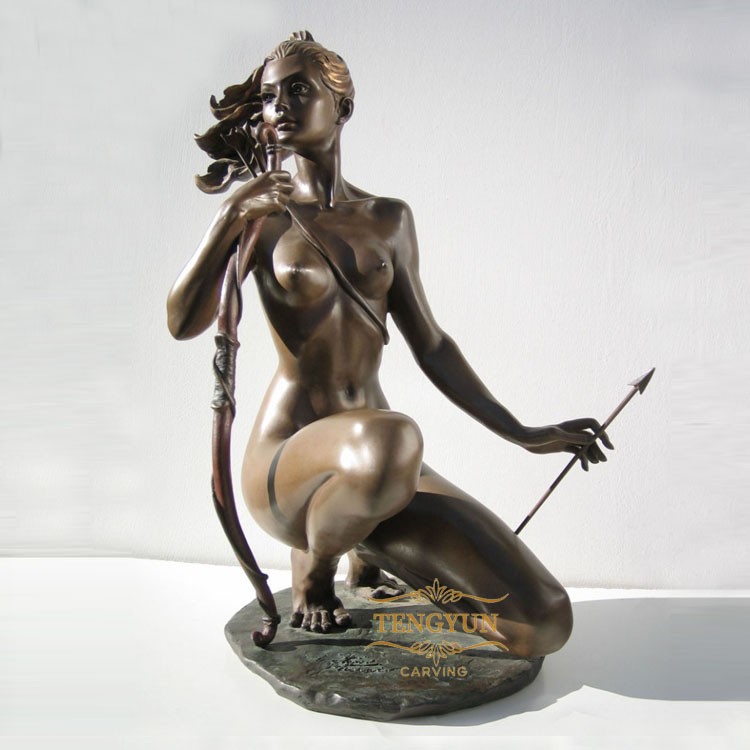 https://www.firststatue.com/garden-decorative-nude-bronze-woman-statue-with-bow-and-arrow-product/