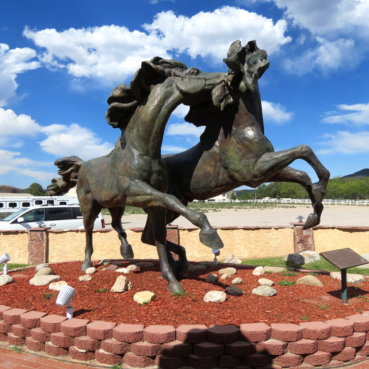bronze running horse sculpture (88)