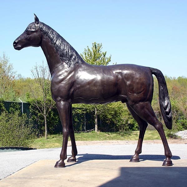 bronze standing horse sculpture