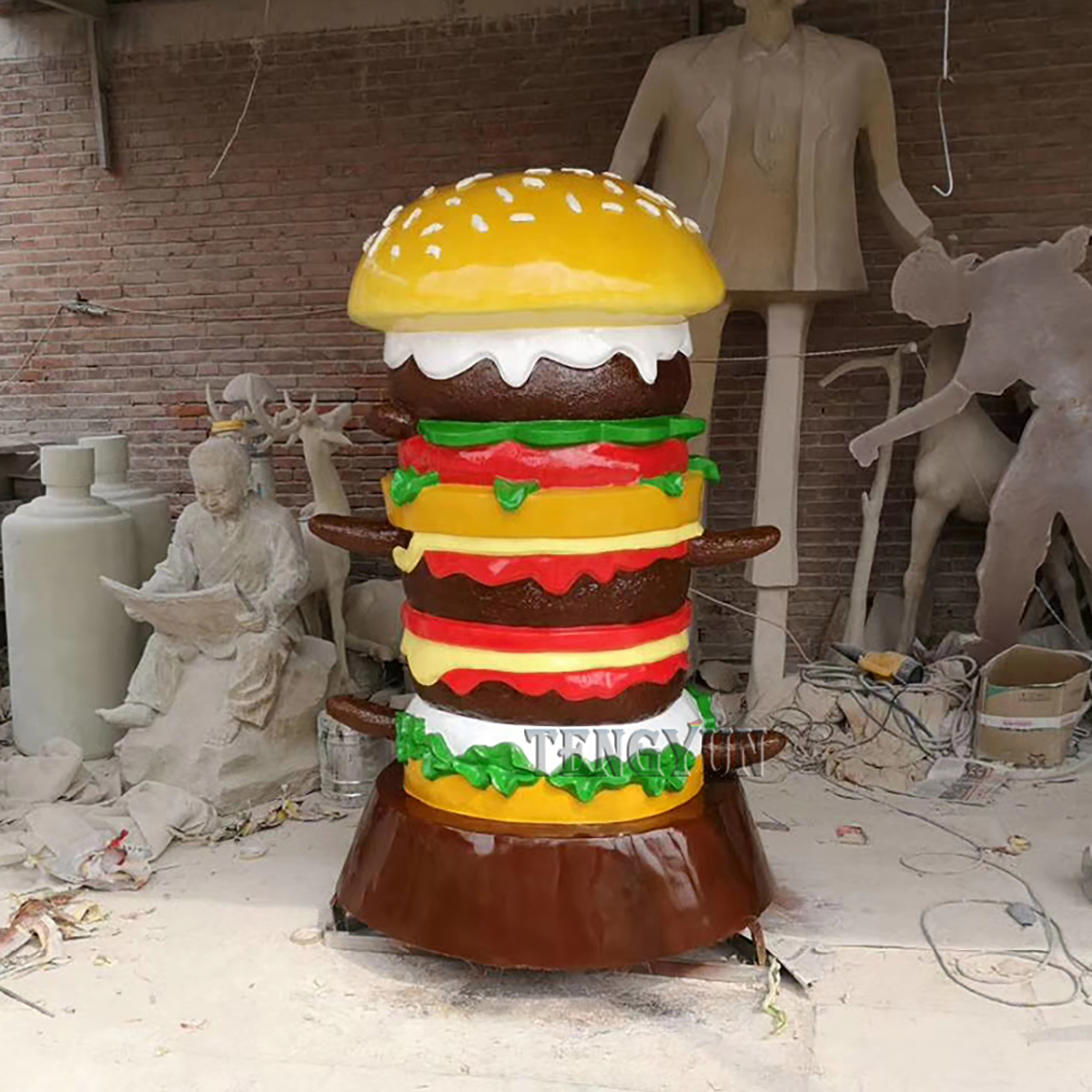 fiberglass hamburger sculpture (4) 1