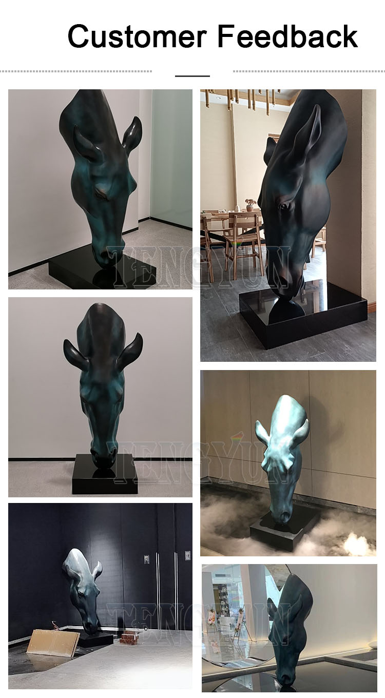 fiberglass horse head statues