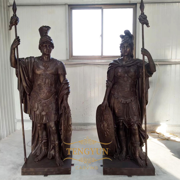 fiberglass warrior statues
