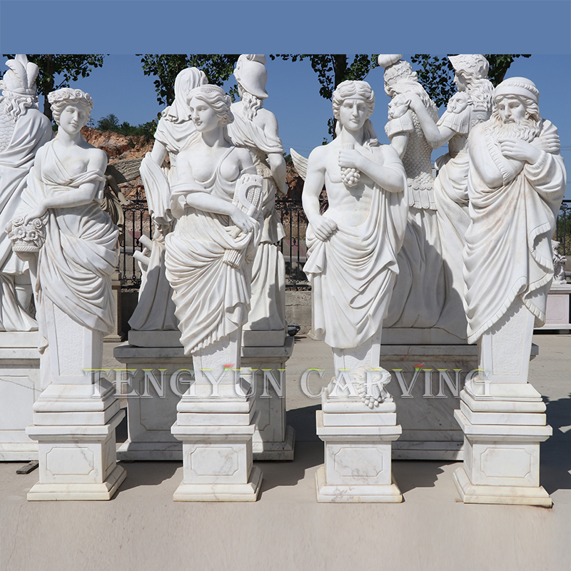 four season pillar statues