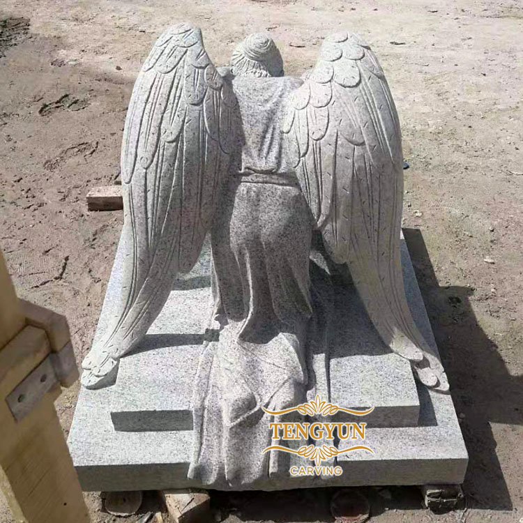 granite cemetery weeping angel statue (11)