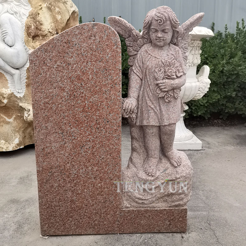 granite cherub statue tombstone (1)