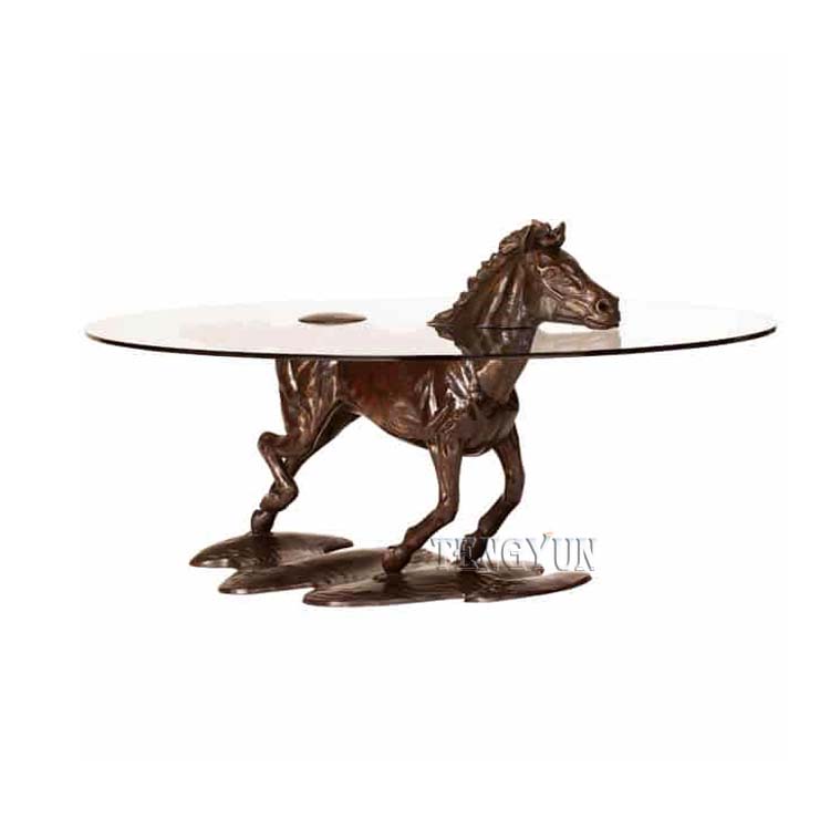 horse bronze sculpture table