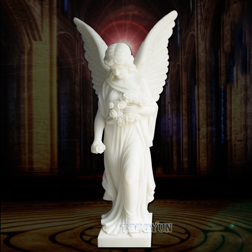 life size marble angel statue (1)