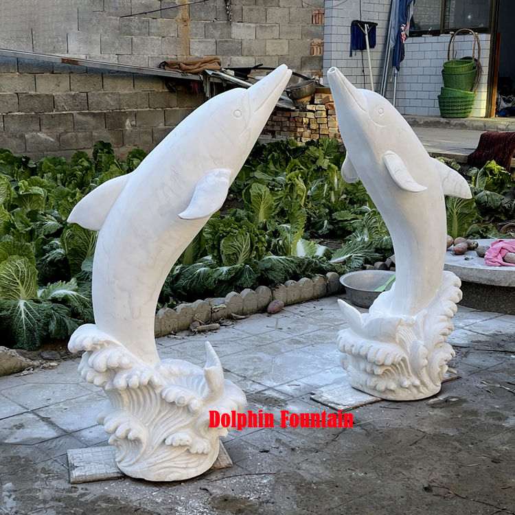 marble dolphin fountain