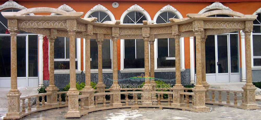 marble gazebo outdoor decoration