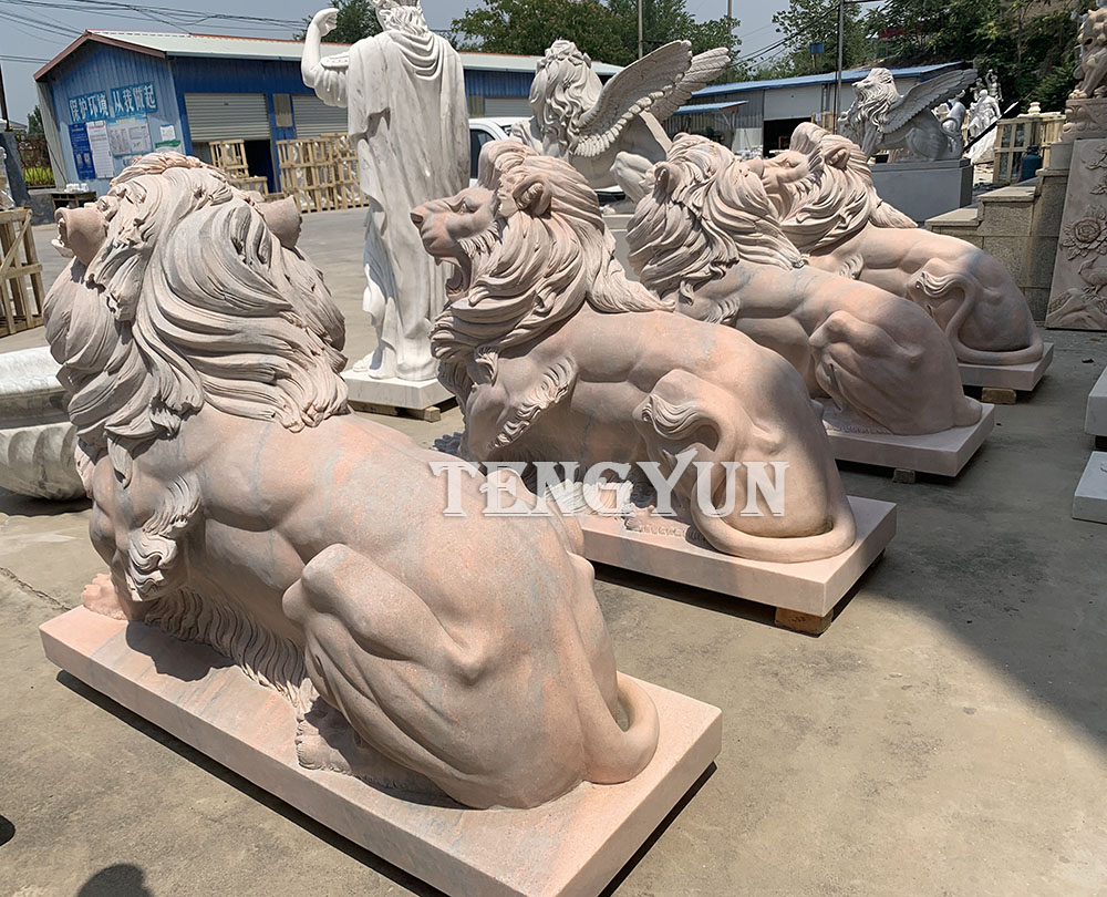 marble lion sculptures (7)