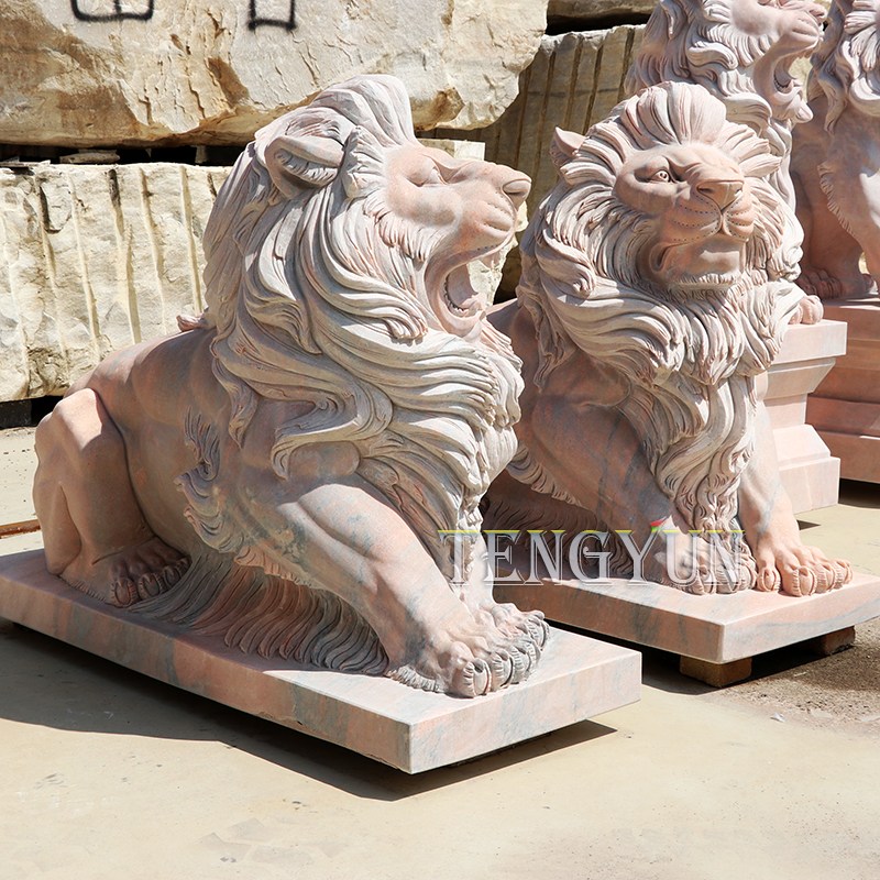 marble lion sculptures (8)