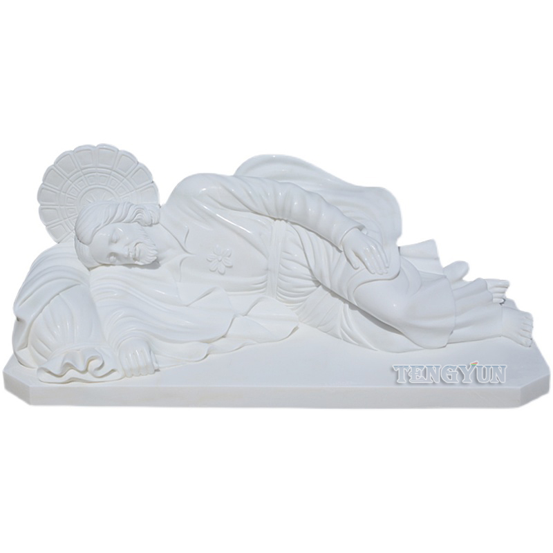 marble lying sleeping Jesus statue (3)