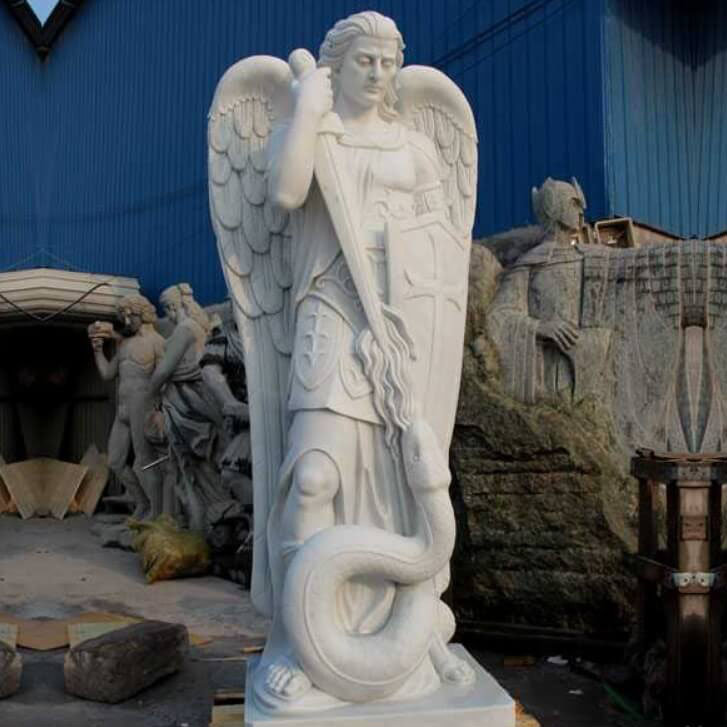 marble religious statue St. Michael The Archangel  (2)
