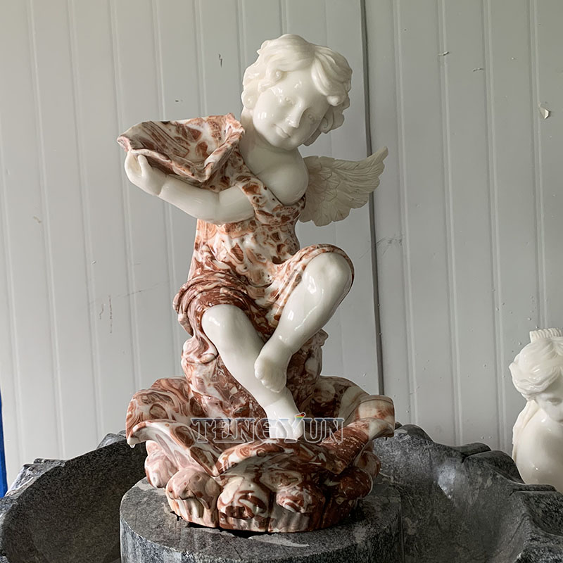 marble small angel cherub water fountain] (4)