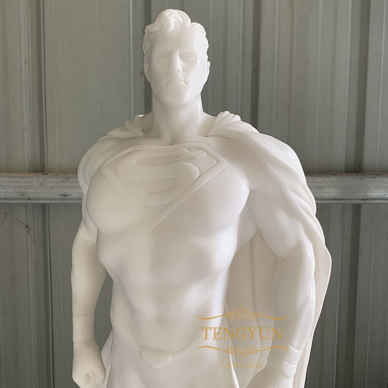 marble super man statue desktop sculpture (2)