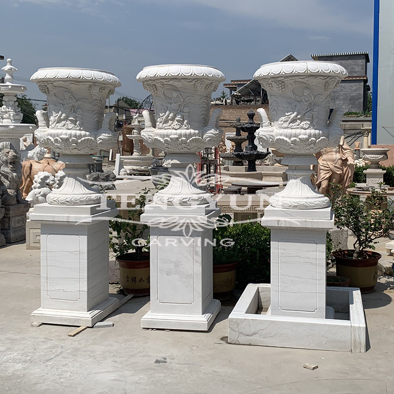 natural white marble flowerpots (1)