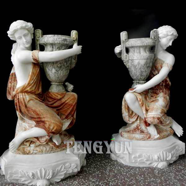 outdoor-large-white-marble-planters-for-garden-decor-with-maiden-for-sale