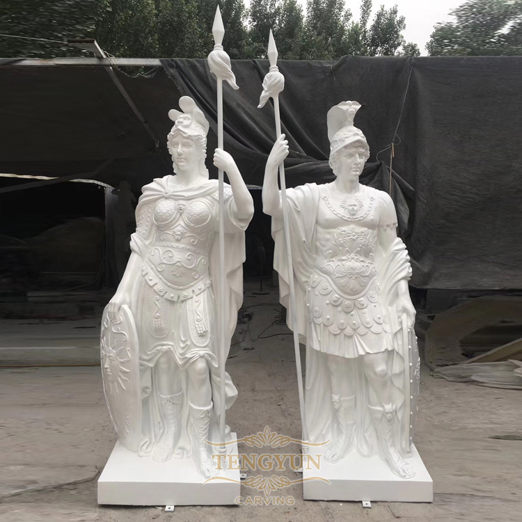 resin warrior statues