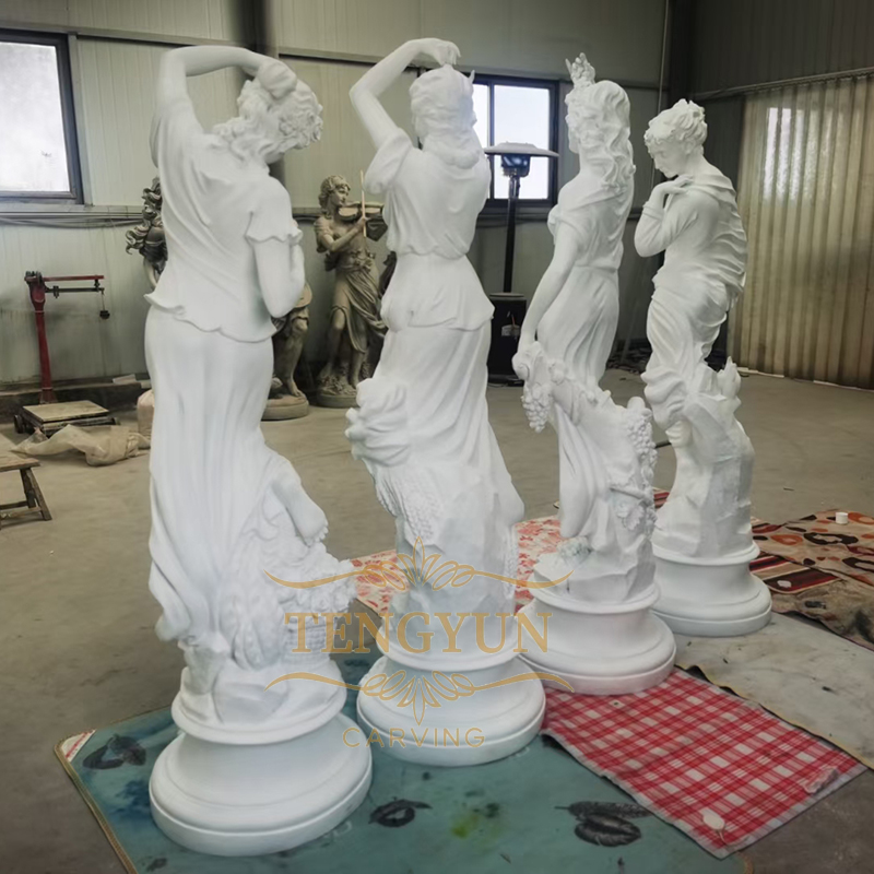 resin white color four season statues (1)