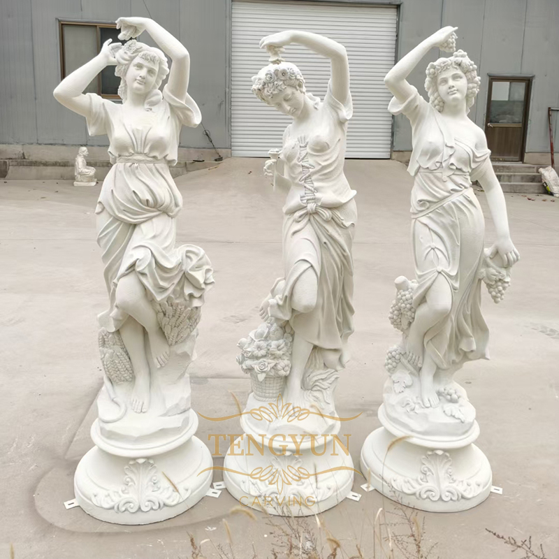 resin white color four season statues (2)