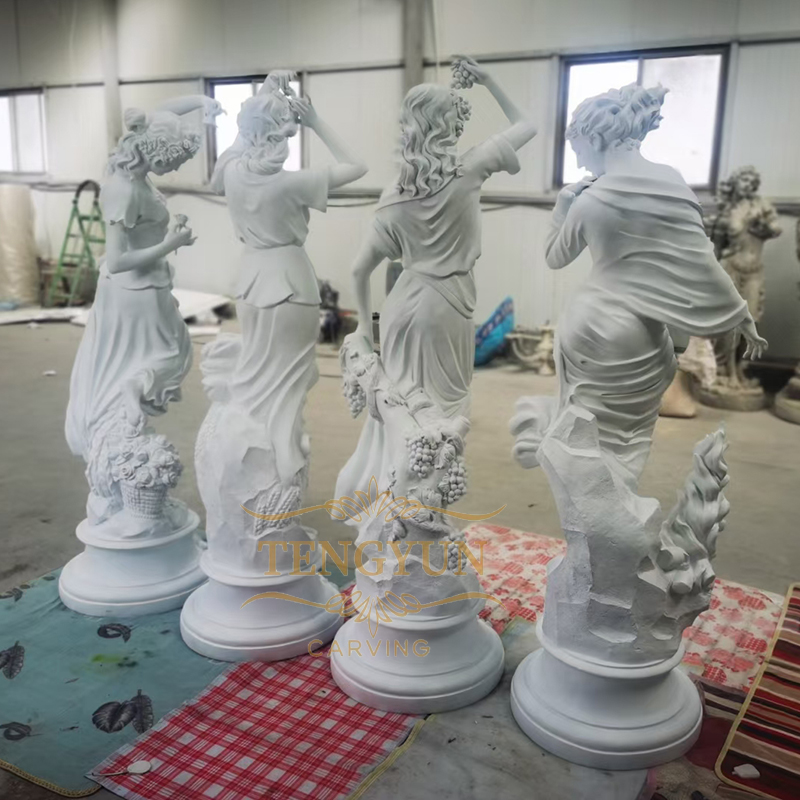 resin white color four season statues (4)