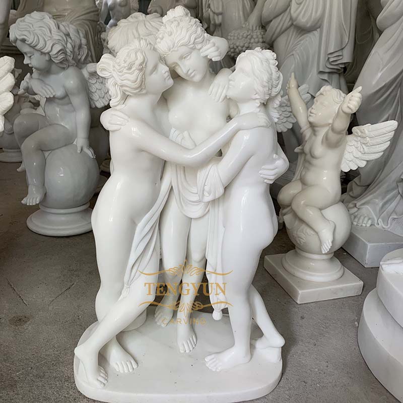 small size marble three graces statue (1)